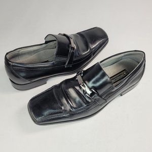 Stacy Adams Men's Loafers Black Leather Dress Shoes Size 8.5 Horsebit Slip On